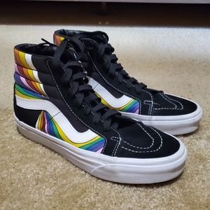 Vans Sk8-Hi Reissue Refract High Top Sneakers Rainbow (Men 5.5/Women 7)